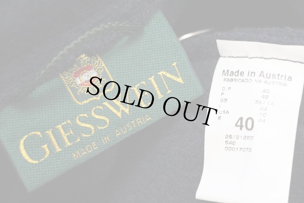 画像5: オーストリア製 GIESSWEIN チロリアン ボイルドウール ジャケット 紺 40 (5)