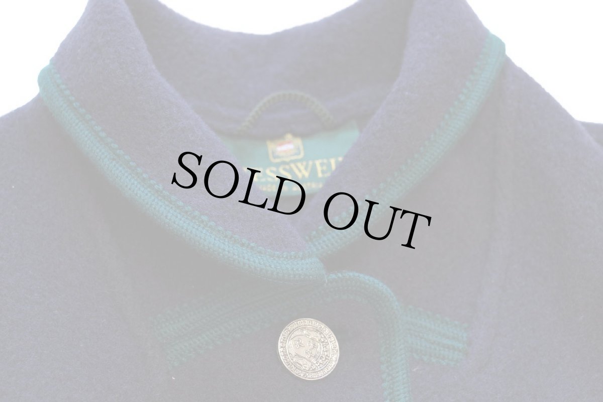 画像4: オーストリア製 GIESSWEIN チロリアン ボイルドウール ジャケット 紺 40 (4)