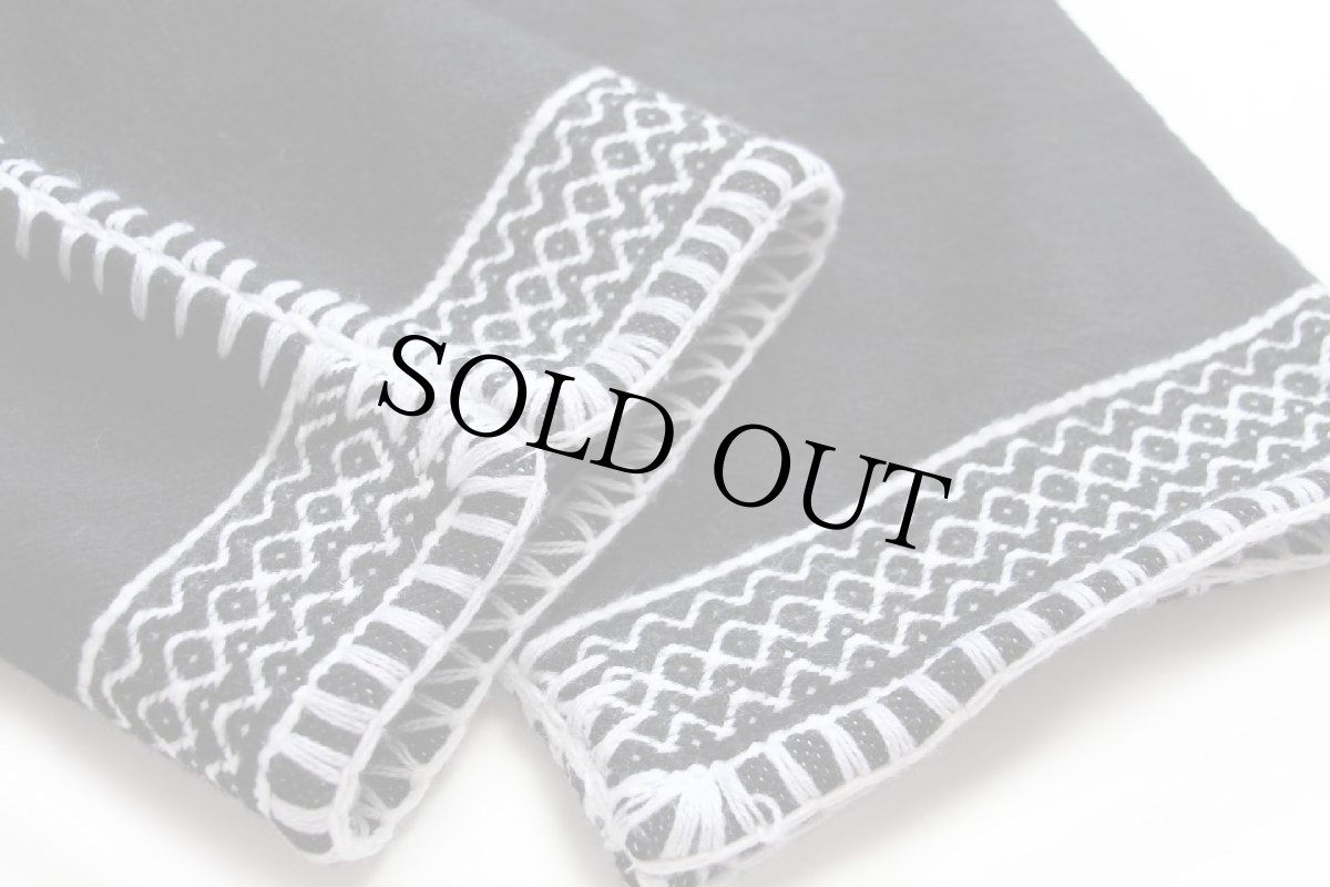 画像7: ハンドメイド フォークロア チロリアン ラグパーカー 黒 (7)