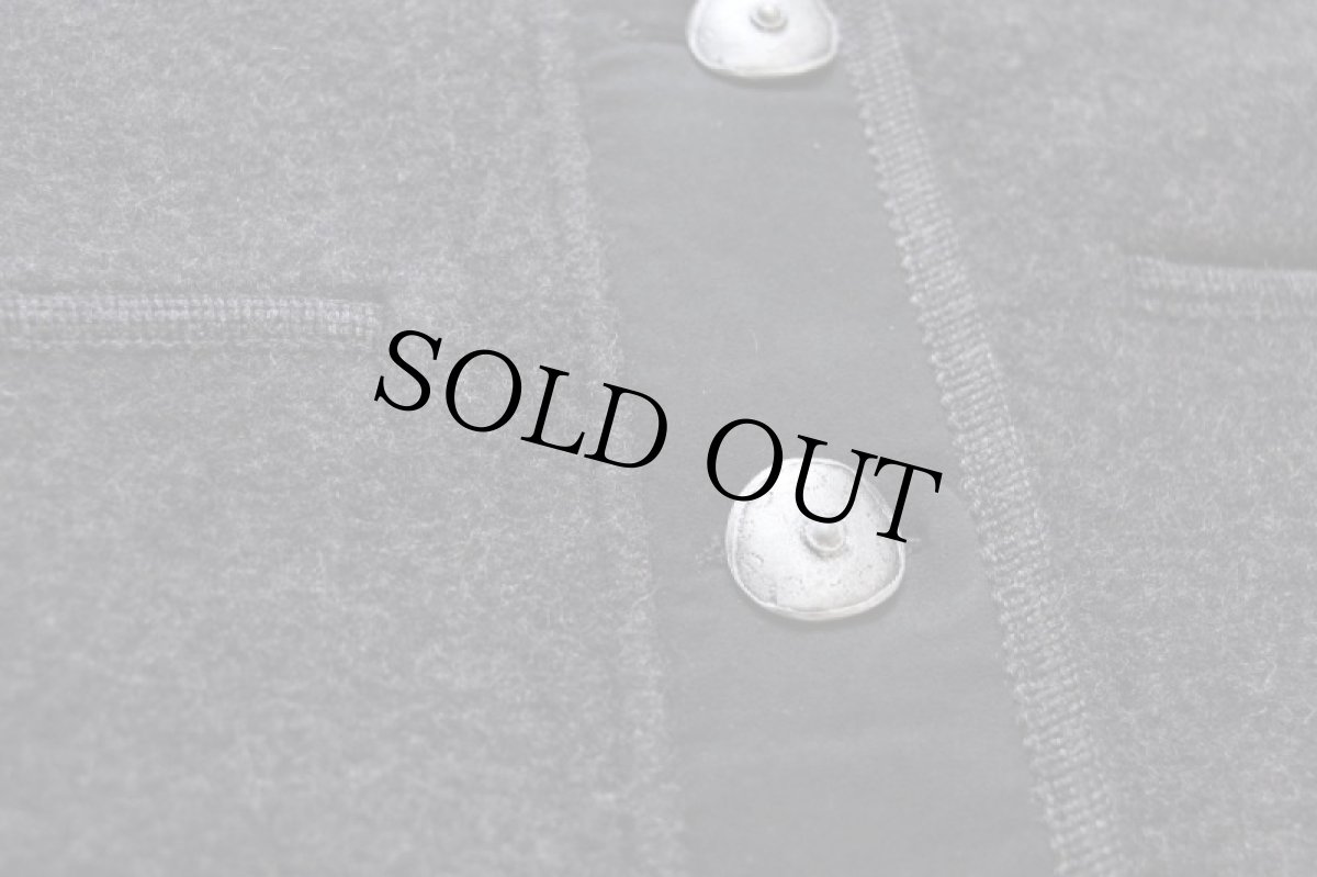 画像6: オーストリア製 BURGFRIED ノーカラー チロリアン ボイルドウール ジャケット チャコールグレー 38 (6)