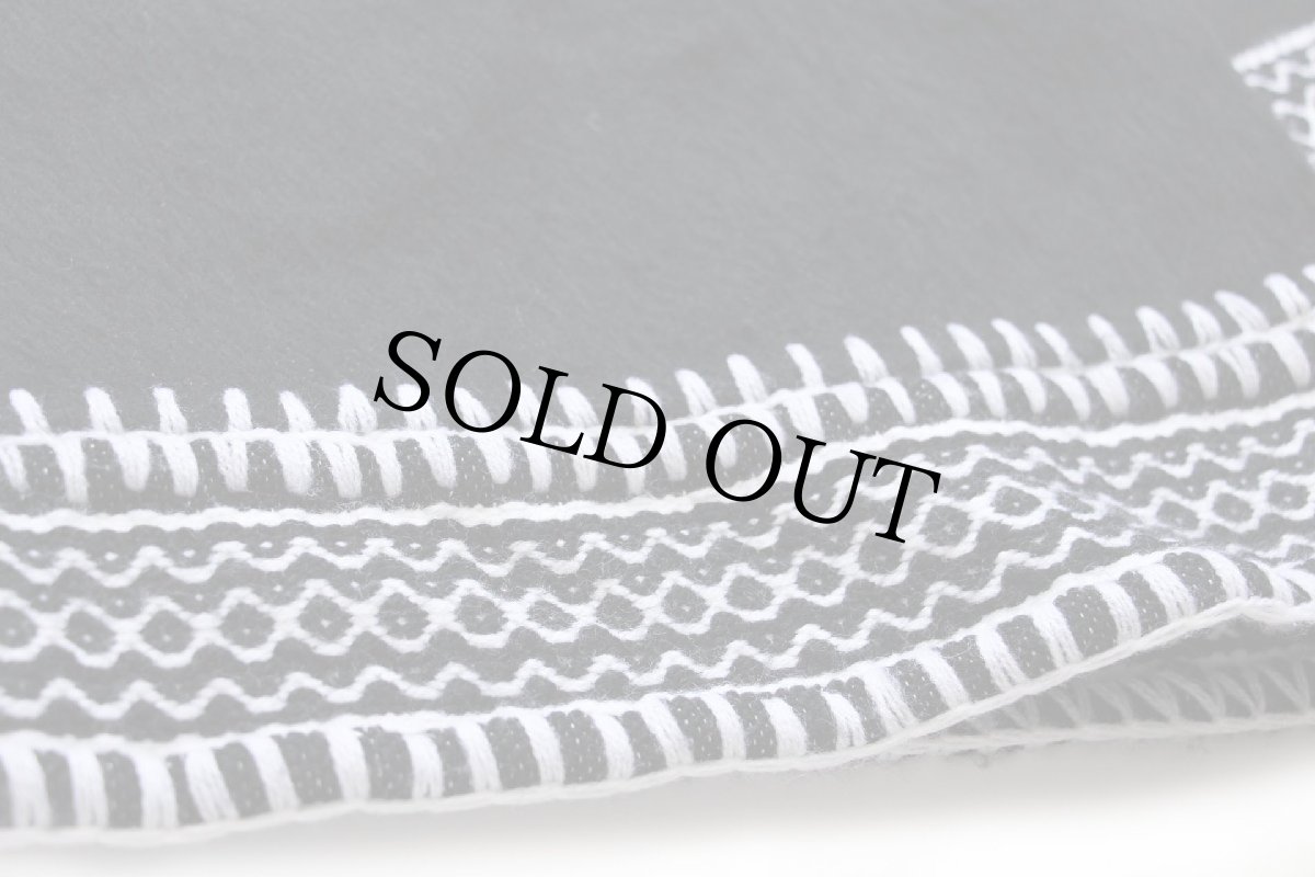 画像6: ハンドメイド フォークロア チロリアン ラグパーカー 黒 (6)