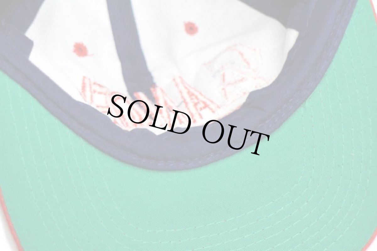 画像8: MBL ANGELS CALIFORNIA 刺繍 ツートン コットン ベースボールキャップ 紺×赤 (8)