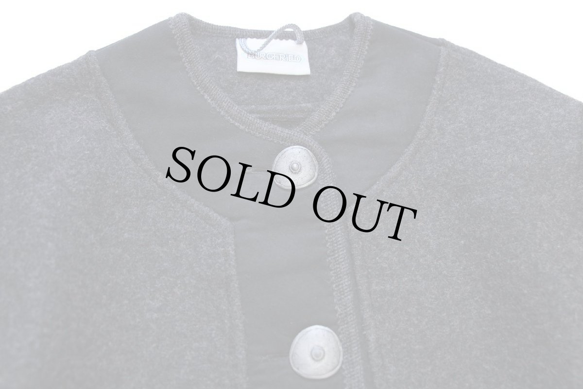 画像3: オーストリア製 BURGFRIED ノーカラー チロリアン ボイルドウール ジャケット チャコールグレー 38 (3)