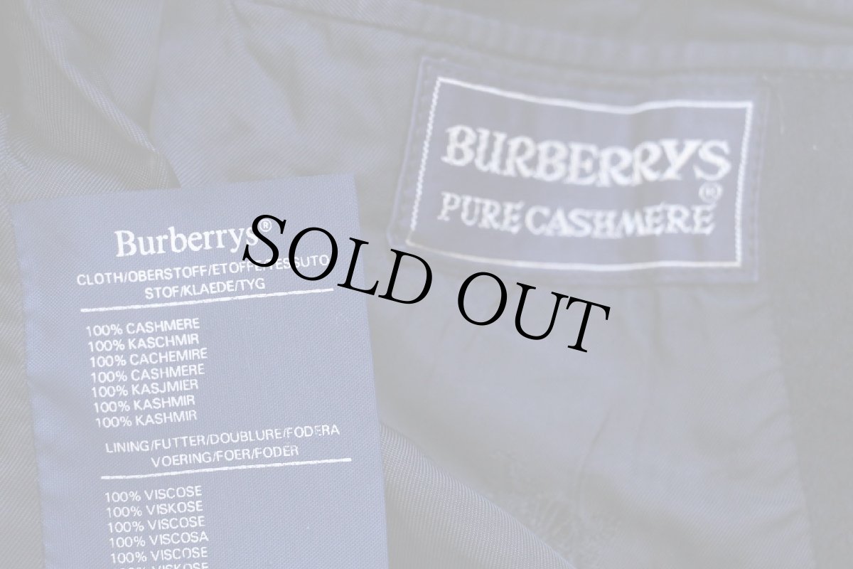 画像6: 80s 英国製 Burberrysバーバリー PRORSUM DAVIDE CENCI カシミヤ100% ステンカラーコート 濃紺 52★バルマカーン (6)