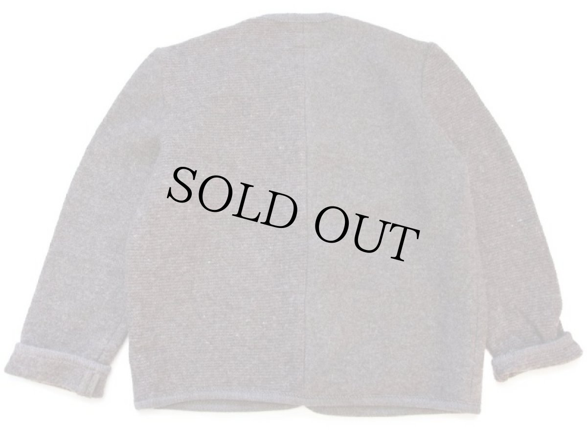 画像2: オーストリア製 SPORTALM パネル切り替え ノーカラー チロリアン ニット×ボイルドウール ジャケット ブラウン (2)