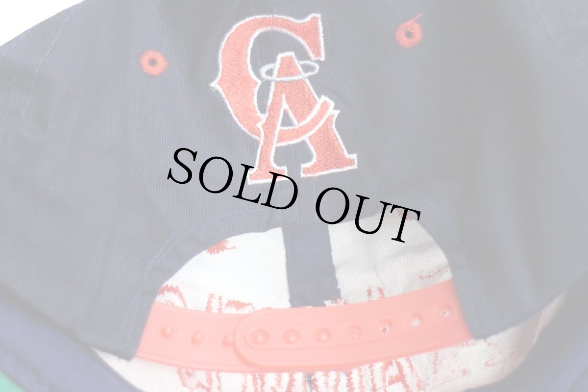 画像6: MBL ANGELS CALIFORNIA 刺繍 ツートン コットン ベースボールキャップ 紺×赤 (6)