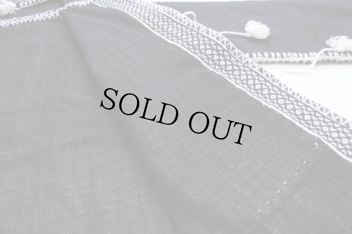 画像4: ハンドメイド フォークロア チロリアン ラグパーカー 黒 (4)