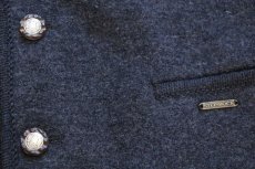 画像6: STEINBOCK フラワー 刺繍入り ノーカラー チロリアン ボイルドウール ジャケット チャコールグレー 52 (6)
