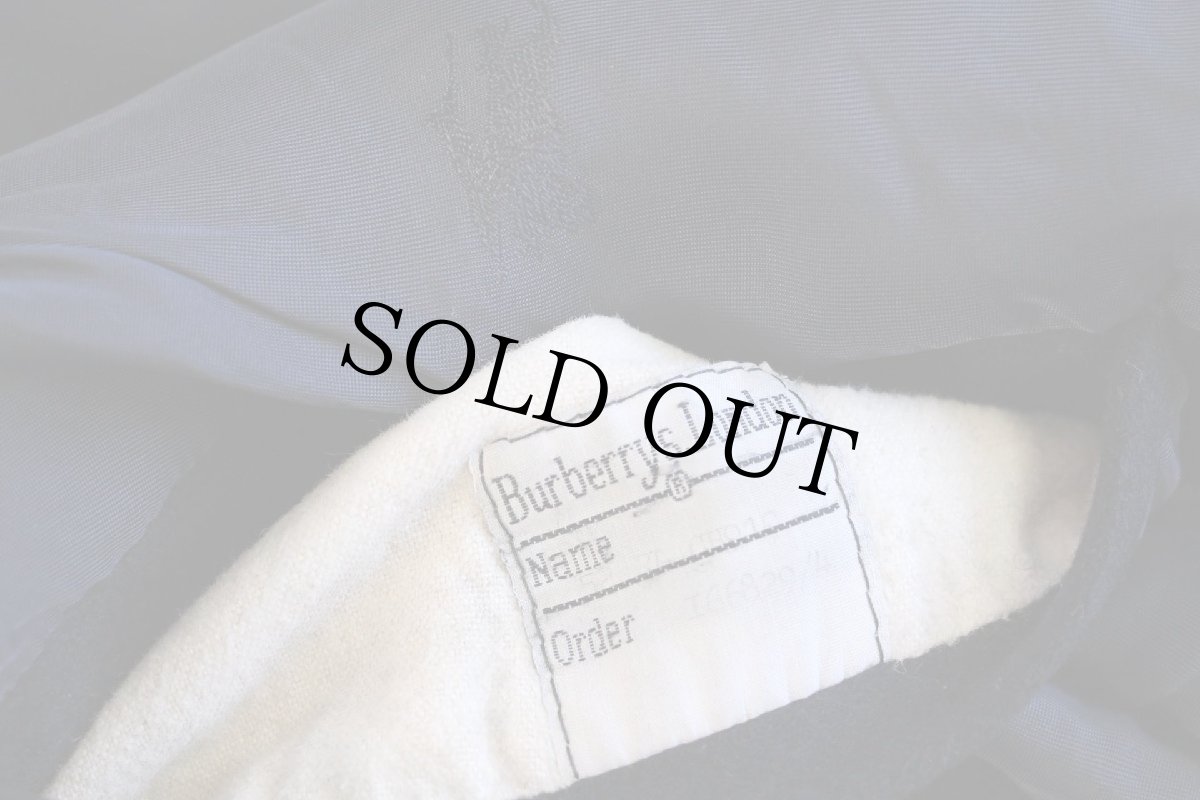 画像7: 80s 英国製 Burberrysバーバリー PRORSUM DAVIDE CENCI カシミヤ100% ステンカラーコート 濃紺 52★バルマカーン (7)