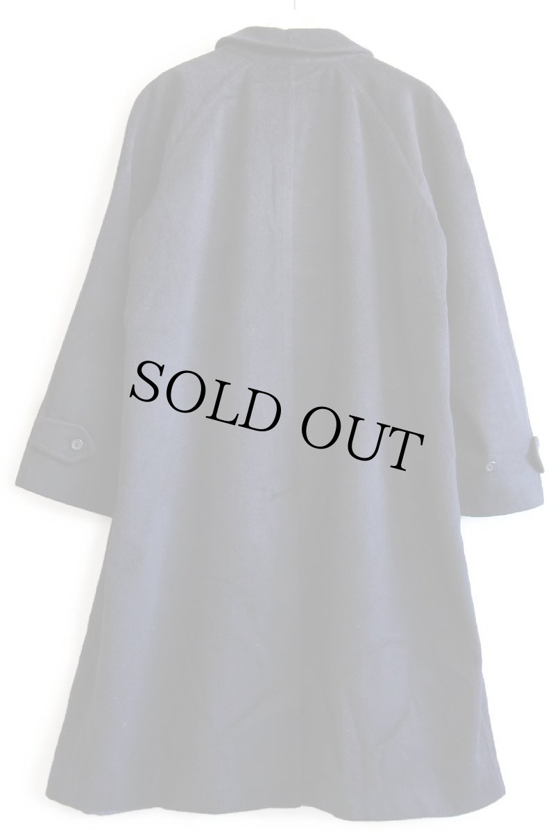 画像3: 80s 英国製 Burberrysバーバリー PRORSUM DAVIDE CENCI カシミヤ100% ステンカラーコート 濃紺 52★バルマカーン (3)