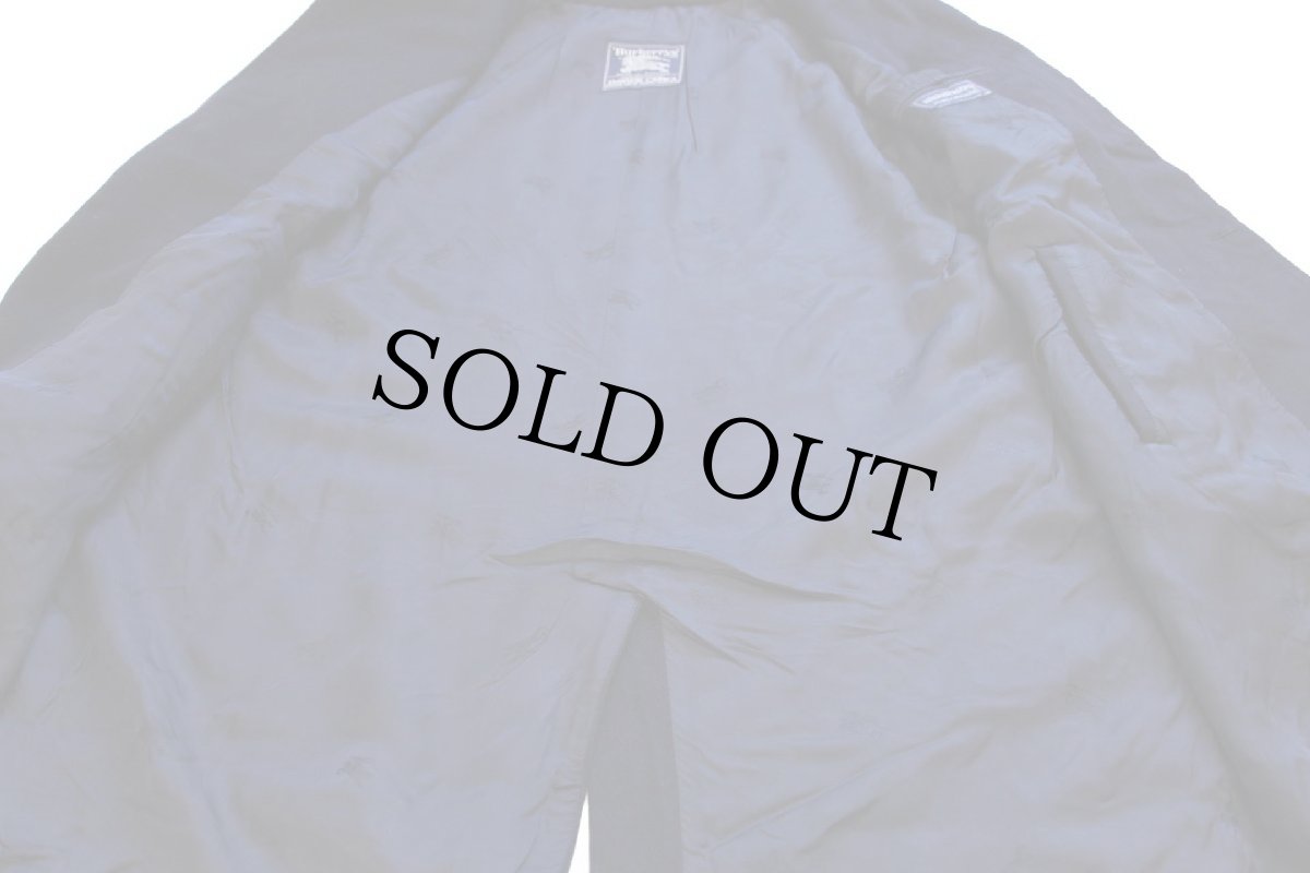 画像8: 80s 英国製 Burberrysバーバリー PRORSUM DAVIDE CENCI カシミヤ100% ステンカラーコート 濃紺 52★バルマカーン (8)