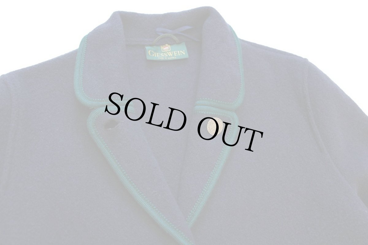 画像3: オーストリア製 GIESSWEIN チロリアン ボイルドウール ジャケット 紺 40 (3)