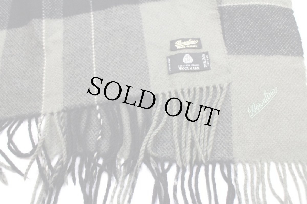 画像4: イタリア製 Borsalinoボルサリーノ タータンチェック ウール マフラー (4)