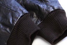 画像7: 80s MEMBERS ONLYメンバーズオンリー スタンドカラー キルティングライナー シングルライダース レザージャケット 焦げ赤茶 42 (7)