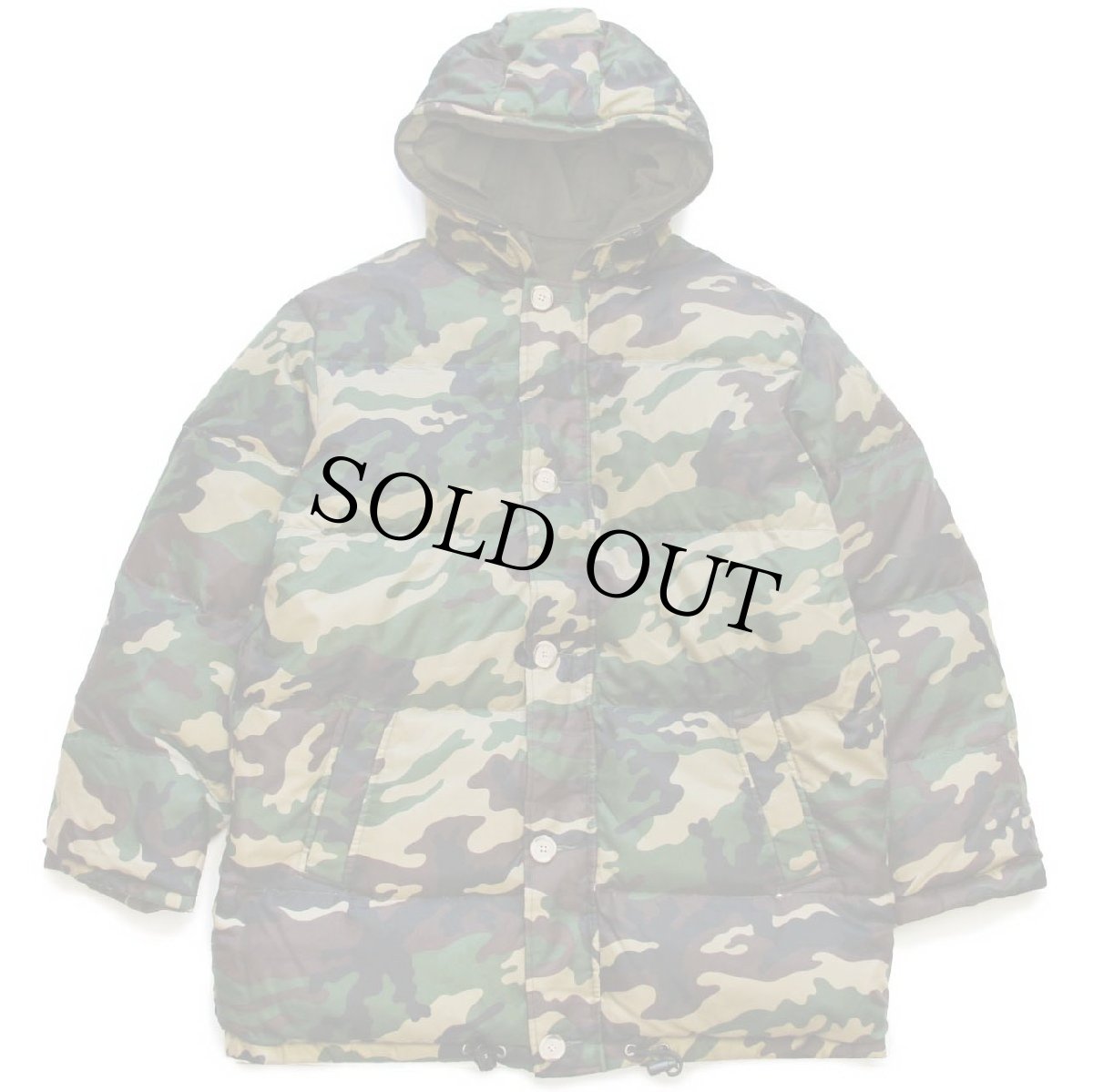 画像1: 00s WOOLRICH JOHN RICH&BROS ウールリッチ 迷彩×オリーブ リバーシブル アークティックパーカー ダウンコート KIDS14★B-9タイプ (1)