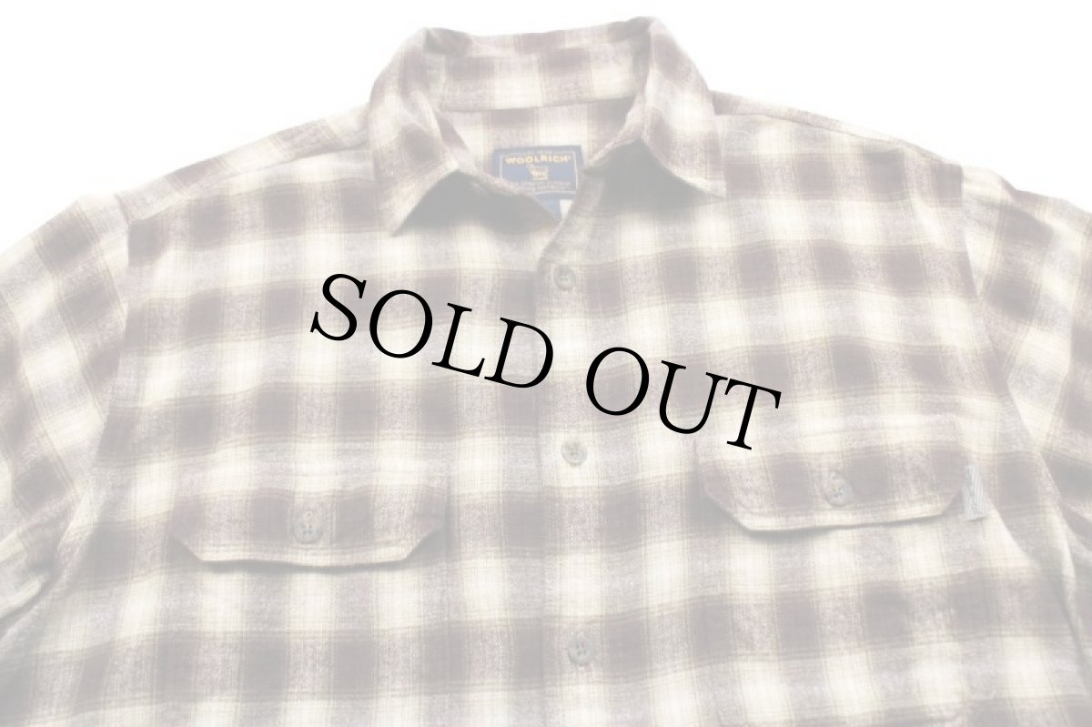 画像3: 00s WOOLRICHウールリッチ オンブレチェック コットン フランネルシャツ M (3)