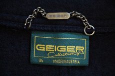 画像5: オーストリア製 GEIGER スタンドカラー チロリアン ロング ボイルドウール コート 黒 34 (5)