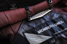 画像4: 80s MEMBERS ONLYメンバーズオンリー スタンドカラー キルティングライナー シングルライダース レザージャケット 焦げ赤茶 42 (4)