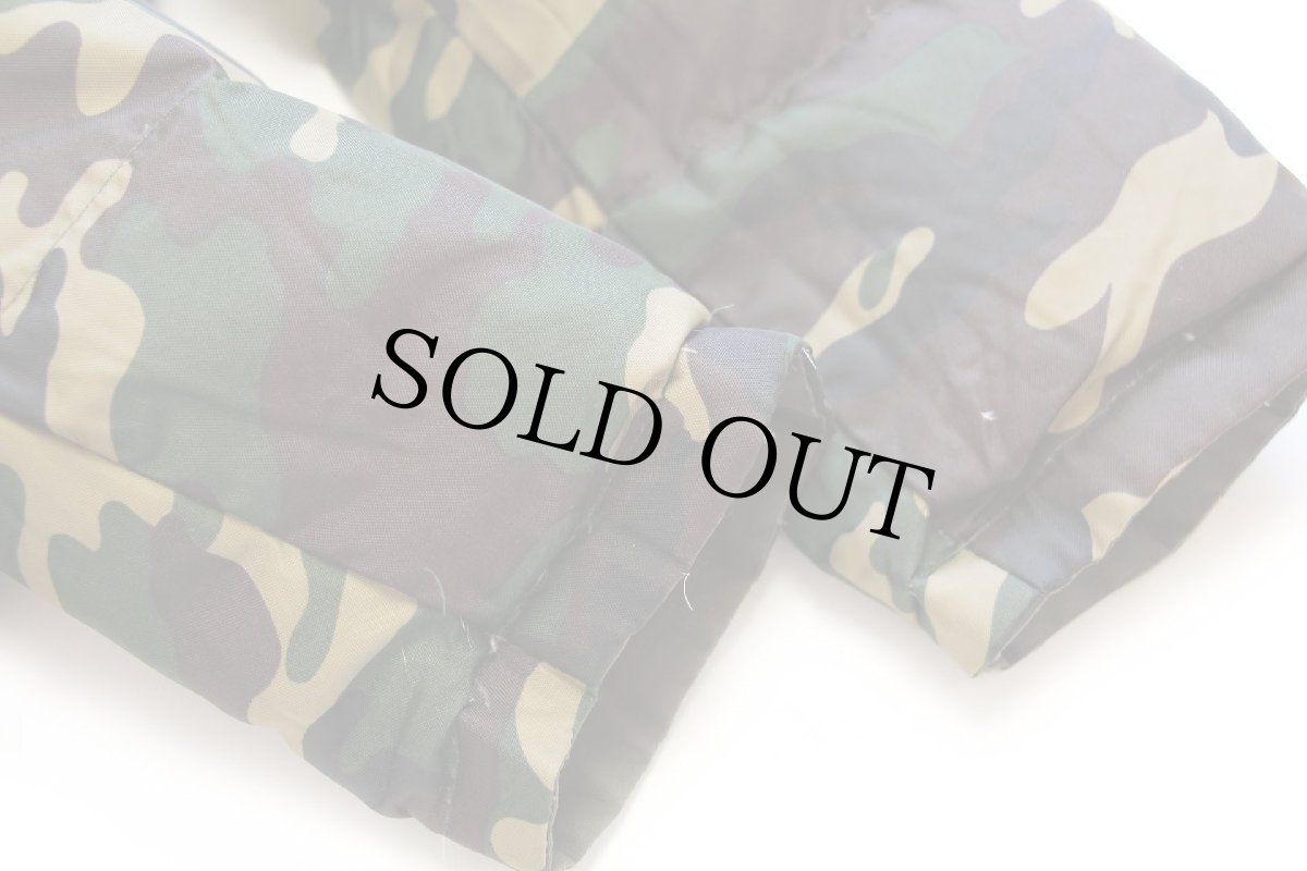 画像4: 00s WOOLRICH JOHN RICH&BROS ウールリッチ 迷彩×オリーブ リバーシブル アークティックパーカー ダウンコート KIDS14★B-9タイプ (4)