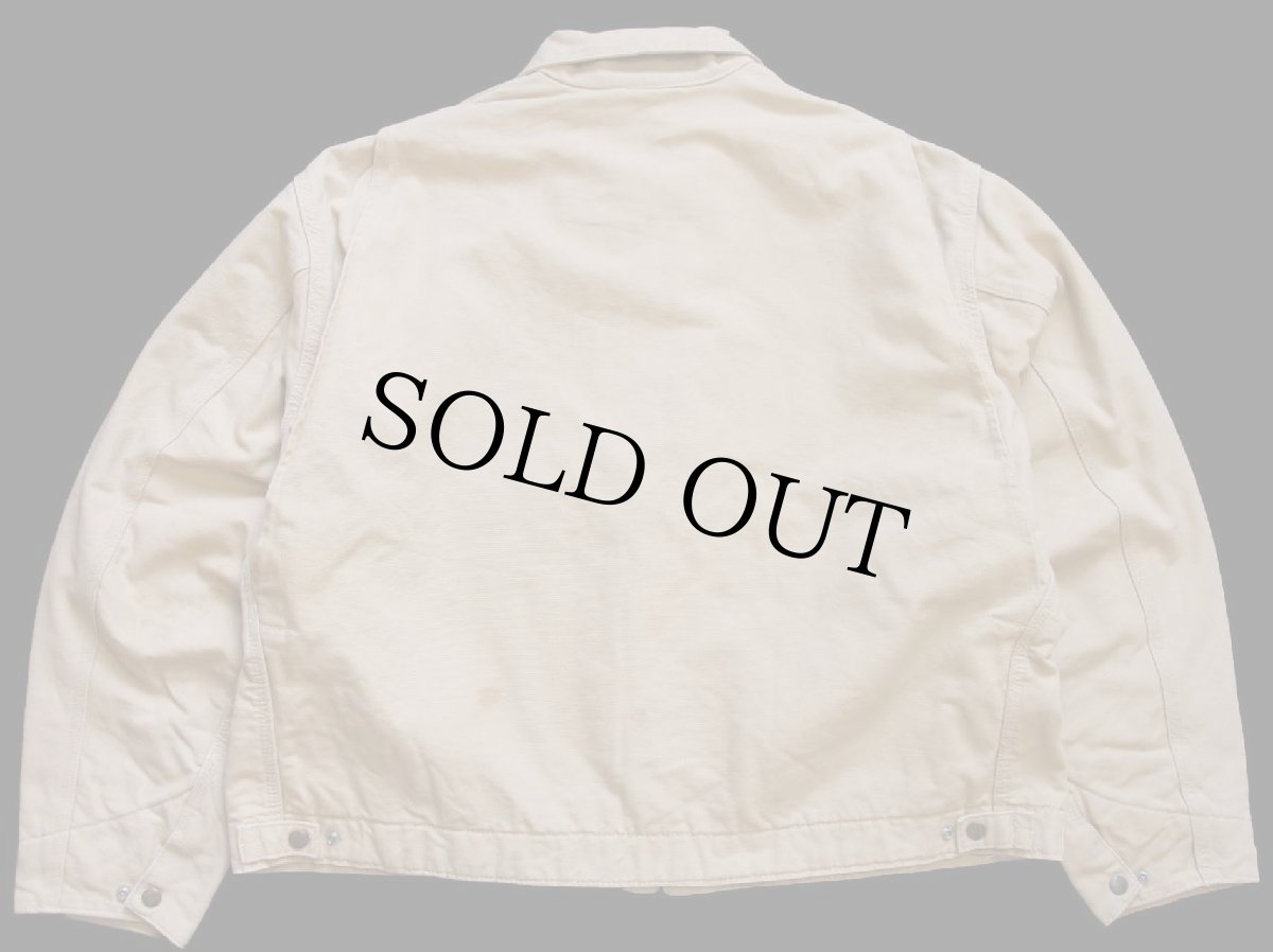 画像2: 00s メキシコ製 carharttカーハート ブランケットライナー ダック地 ワークジャケット 薄茶 フェード 2XL-R (2)