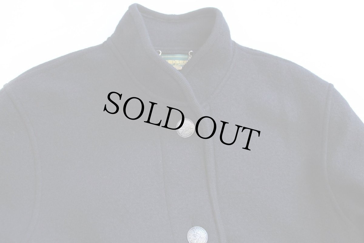 画像4: オーストリア製 GEIGER スタンドカラー チロリアン ロング ボイルドウール コート 黒 34 (4)