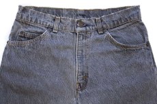 画像4: 80s USA製 Levi'sリーバイス 550 先染め ブラック デニムパンツ w30 L32 (4)