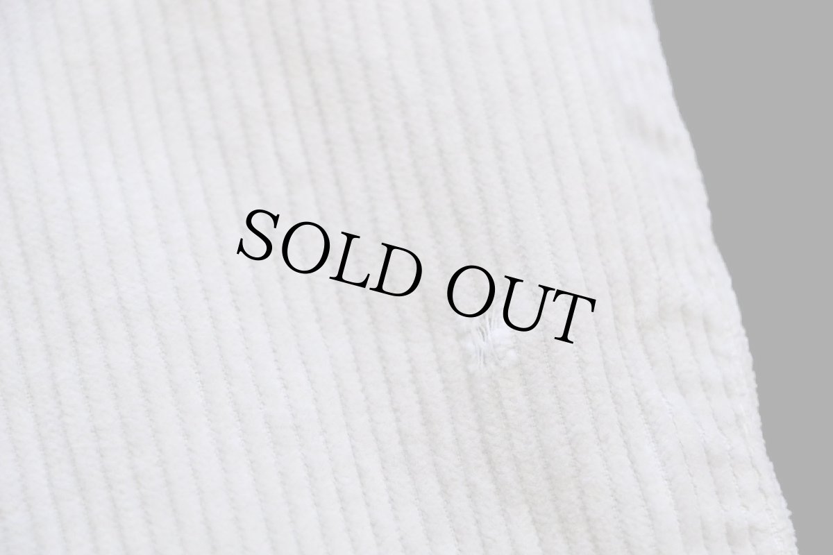 画像8: 90s イタリア製 Levi'sリーバイス ツータック スラックス 太畝 コーデュロイパンツ オフホワイト w34★ユーロ (8)