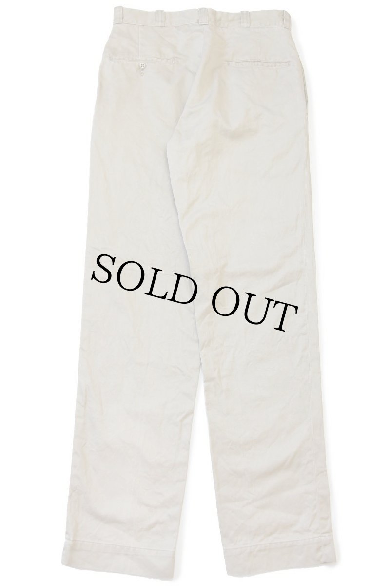 画像3: 60s 米軍 U.S.ARMY コットンツイル チノパン カスタム カーキ w29 (3)