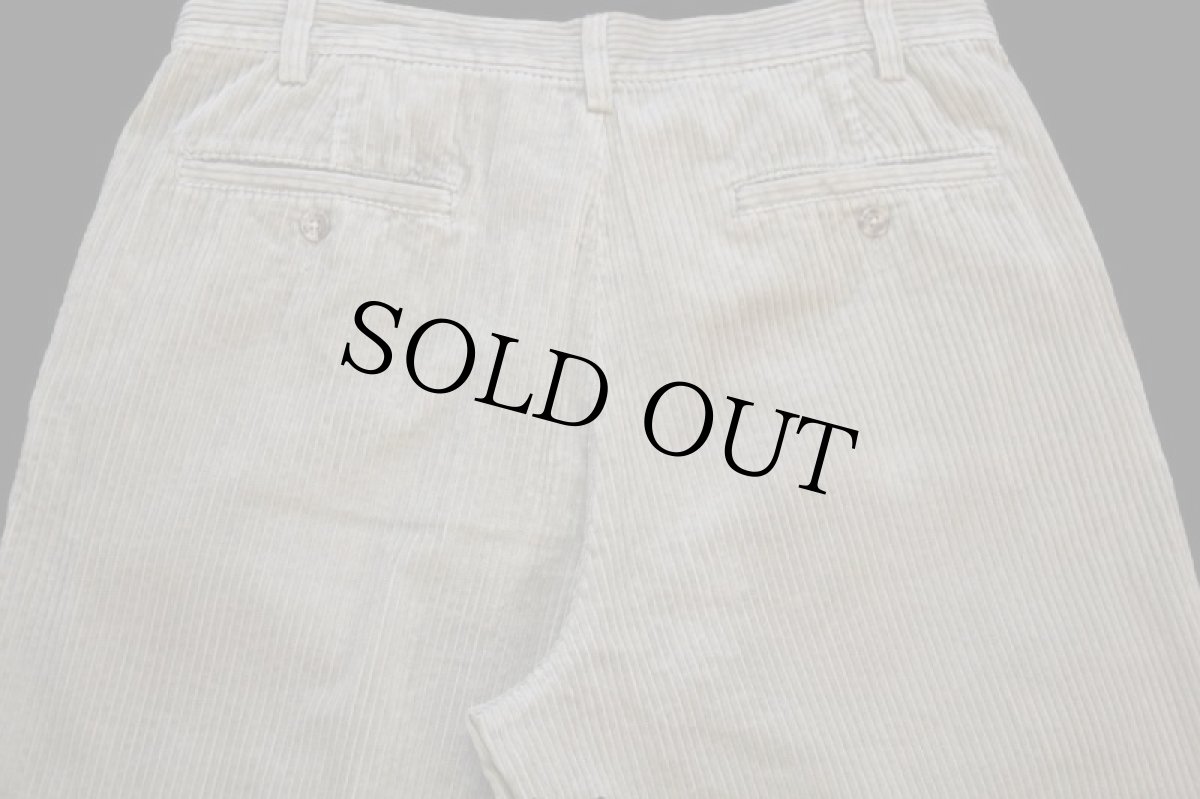 画像5: 00s EddieBauerエディーバウアー ツータック コットン 太畝 コーデュロイパンツ ベージュ w34 L32★スラックス (5)