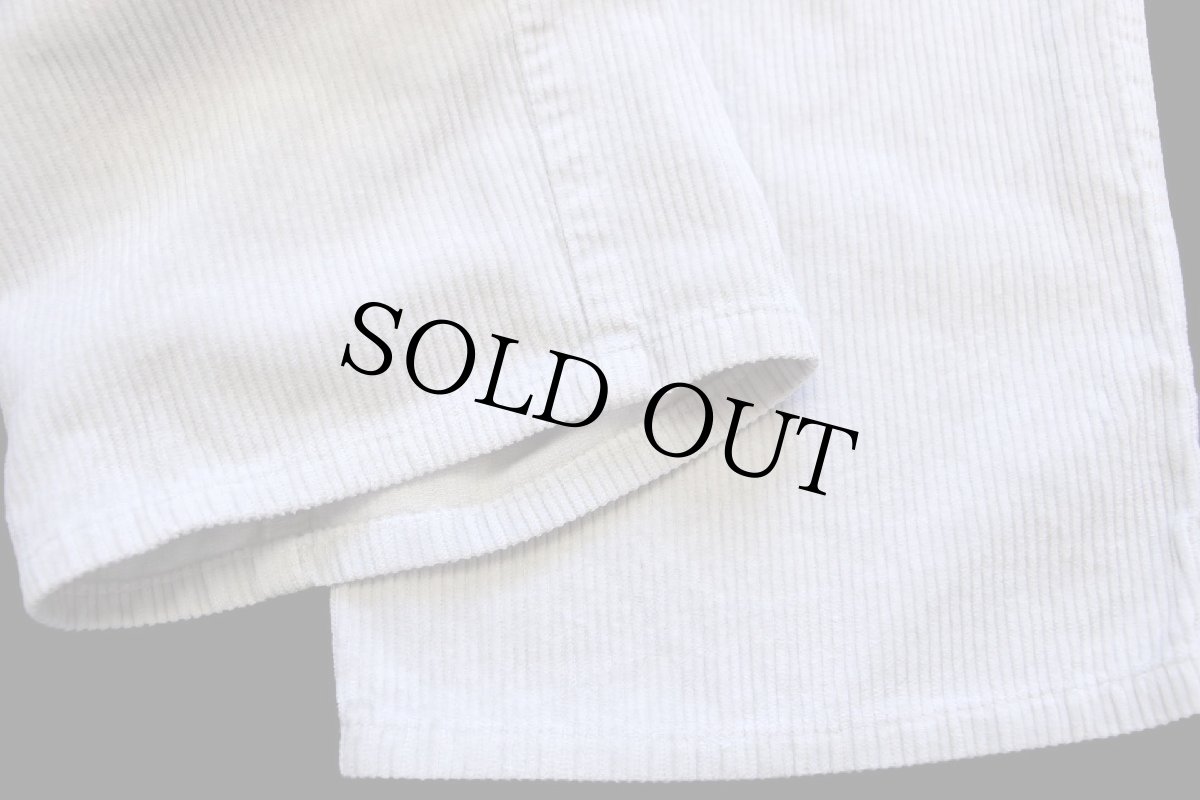 画像7: 90s イタリア製 Levi'sリーバイス ツータック スラックス 太畝 コーデュロイパンツ オフホワイト w34★ユーロ (7)