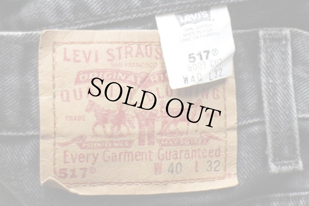 画像6: 00s USA製 Levi'sリーバイス 517 ブラック デニムパンツ フェード w40 L32★SDP2408 ブーツカット (6)