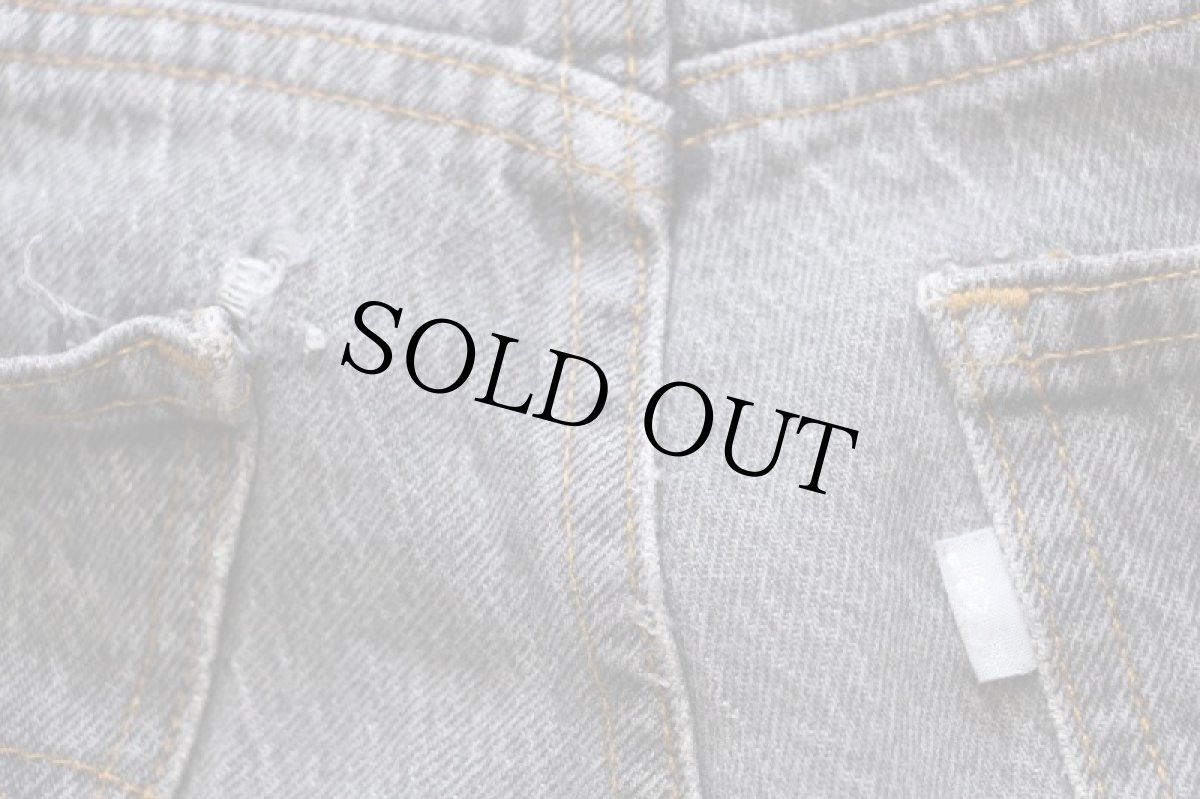 画像8: 80s USA製 Levi'sリーバイス 550 先染め ブラック デニムパンツ W30 L32 (8)