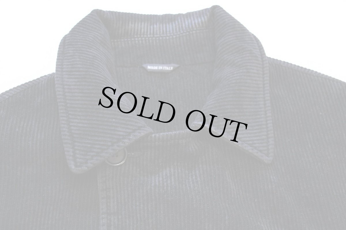 画像3: 90s イタリア製 DEPARTMENT ダブルブレスト パイルフリースライナー 太畝 コーデュロイコート 黒 48 (3)