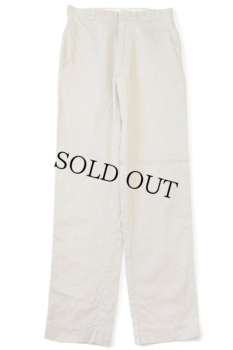 画像2: 60s 米軍 U.S.ARMY コットンツイル チノパン カスタム カーキ w29 (2)