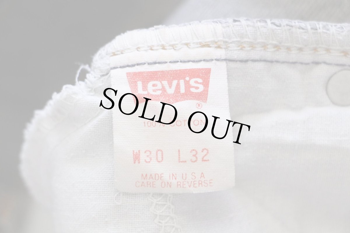 画像6: 80s USA製 Levi'sリーバイス 550 先染め ブラック デニムパンツ W30 L32 (6)