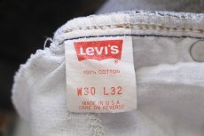 画像6: 80s USA製 Levi'sリーバイス 550 先染め ブラック デニムパンツ w30 L32 (6)