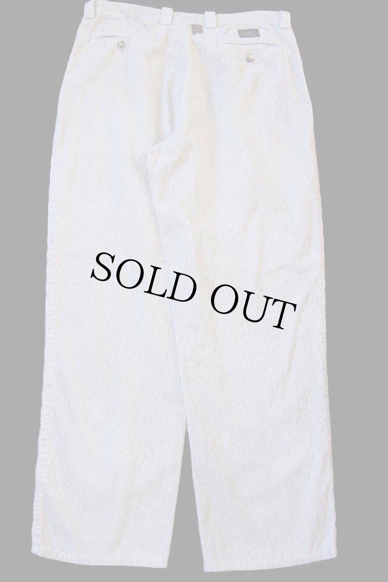 画像3: 90s イタリア製 Levi'sリーバイス ツータック スラックス 太畝 コーデュロイパンツ オフホワイト w34★ユーロ (3)