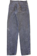 画像3: 80s USA製 Levi'sリーバイス 550 先染め ブラック デニムパンツ w30 L32 (3)