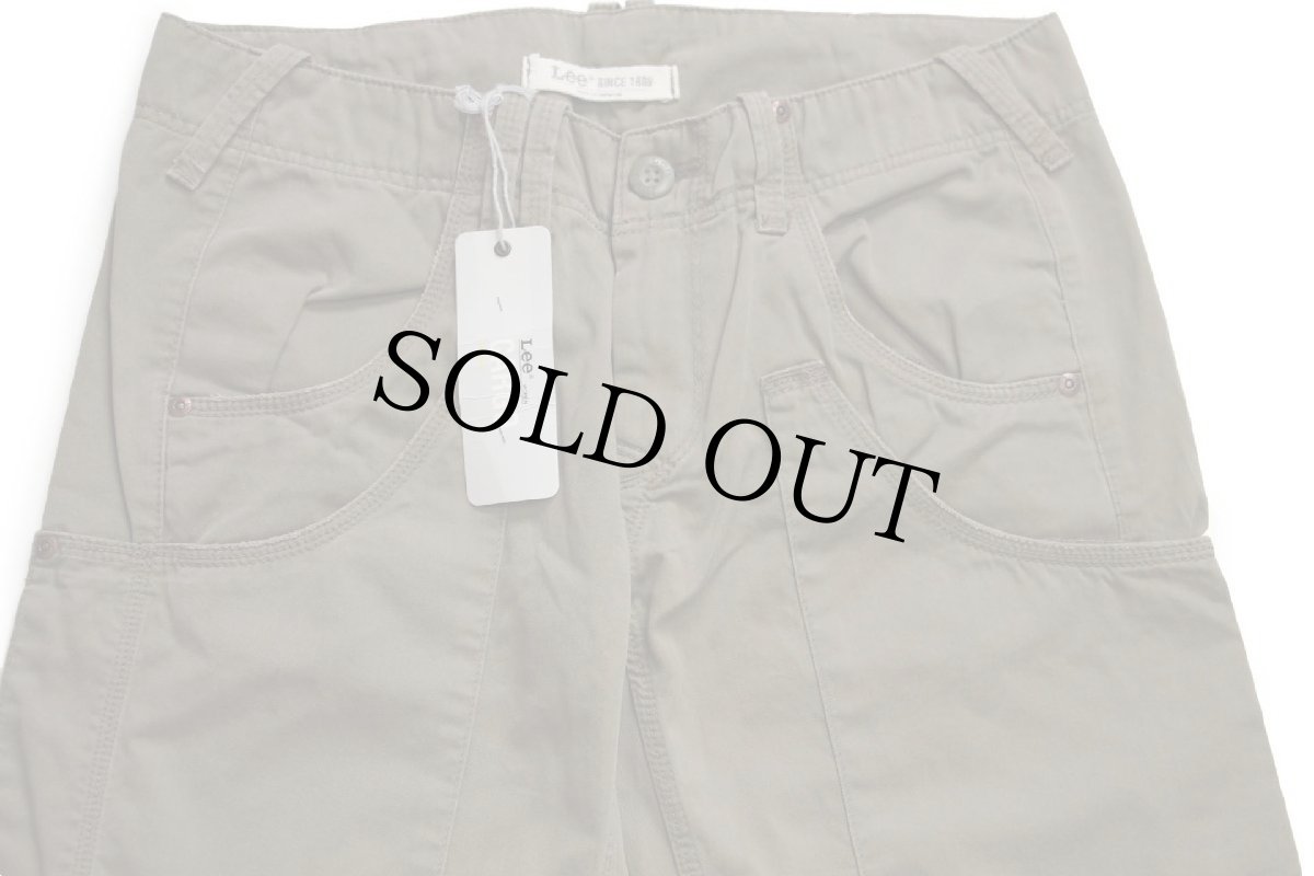 画像4: デッドストック★Leeリー CARGO USED加工 コットン カーゴパンツ オリーブ W28 L33★ユーロ (4)