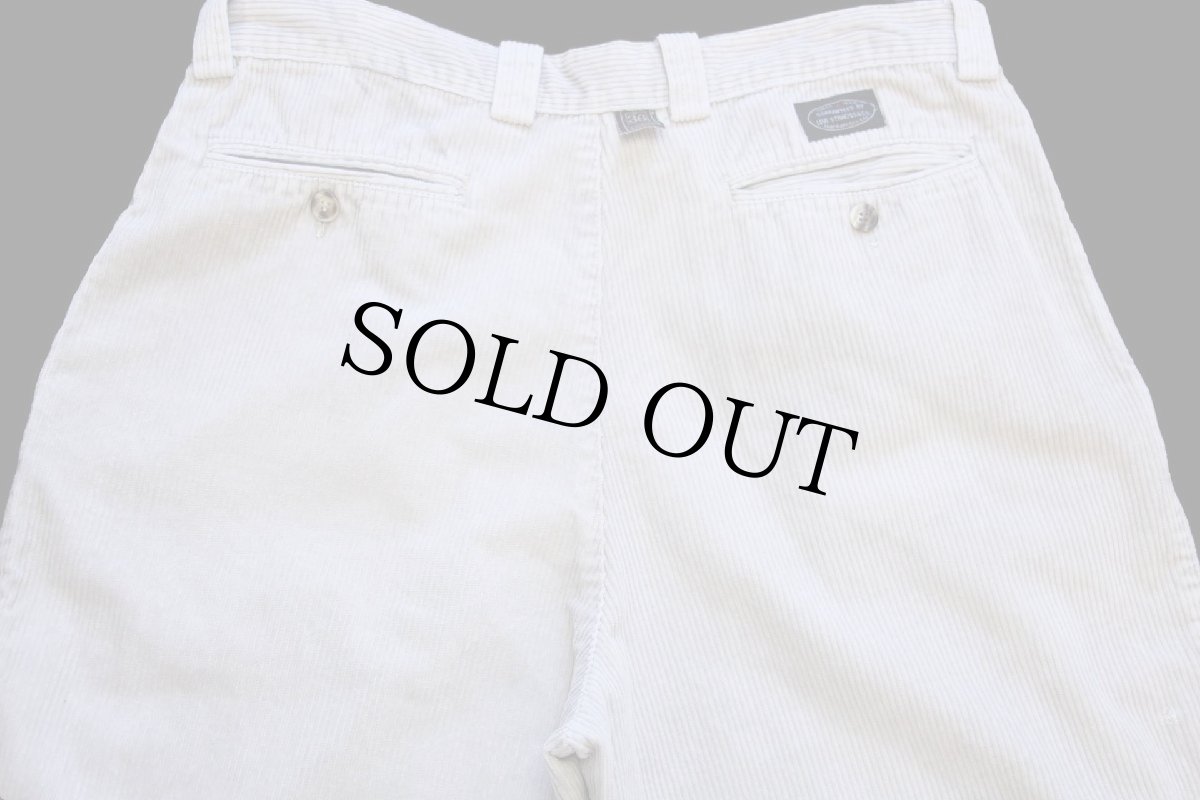 画像5: 90s イタリア製 Levi'sリーバイス ツータック スラックス 太畝 コーデュロイパンツ オフホワイト w34★ユーロ (5)