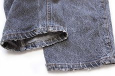 画像10: 80s USA製 Levi'sリーバイス 550 先染め ブラック デニムパンツ w30 L32 (10)