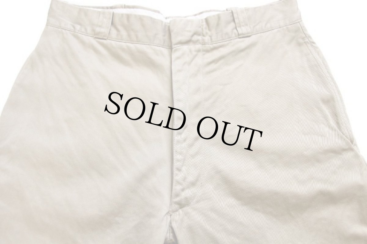 画像4: 60s 米軍 U.S.ARMY コットンツイル チノパン カスタム カーキ w29 (4)