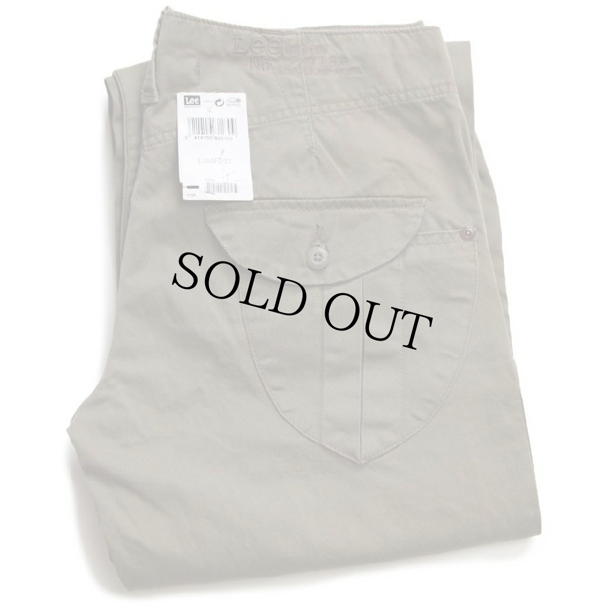 画像1: デッドストック★Leeリー CARGO USED加工 コットン カーゴパンツ オリーブ W28 L33★ユーロ (1)