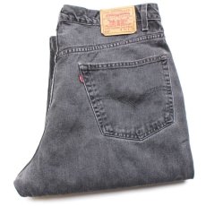 画像1: 00s メキシコ製 Levi'sリーバイス 550 ブラック デニムパンツ フェード w40 L30★SDP2453 (1)