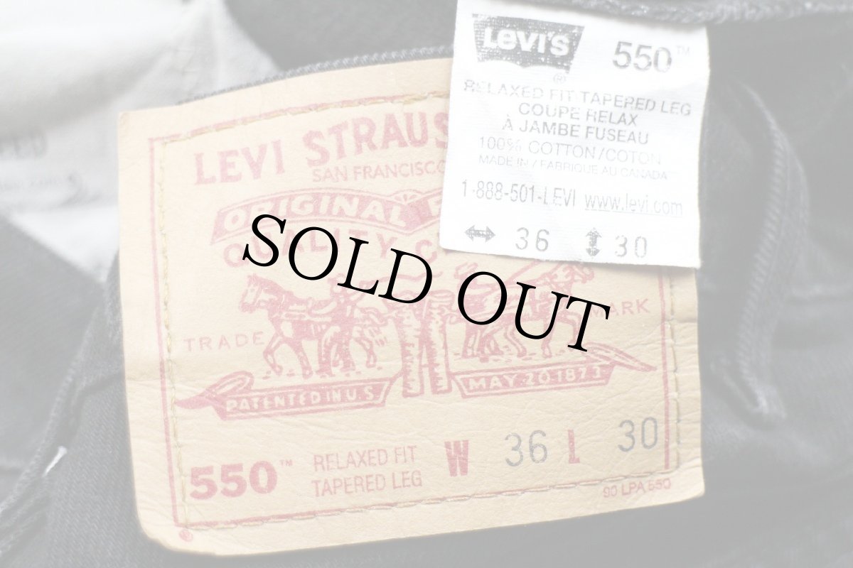 画像6: 90s カナダ製 Levi'sリーバイス 550 ブラック デニムパンツ w36 L30★SDP2451 (6)