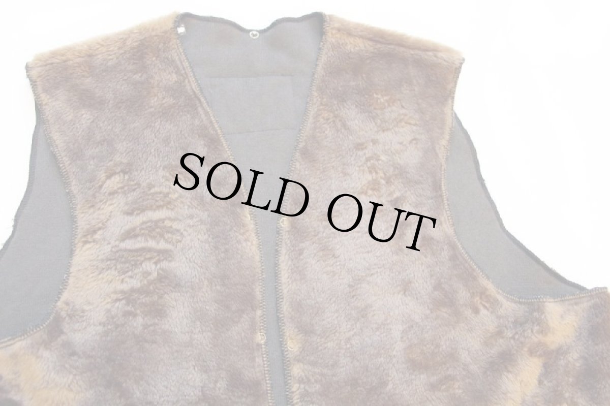 画像3: 90s 英国製 Barbourバブアー パイルライナー ボア ベスト ブラウン 52★54 (3)