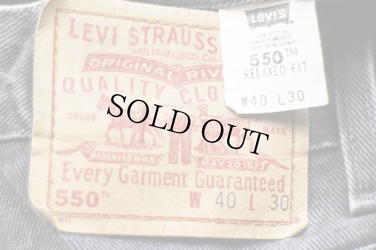 画像6: 00s メキシコ製 Levi'sリーバイス 550 ブラック デニムパンツ フェード w40 L30★SDP2453 (6)