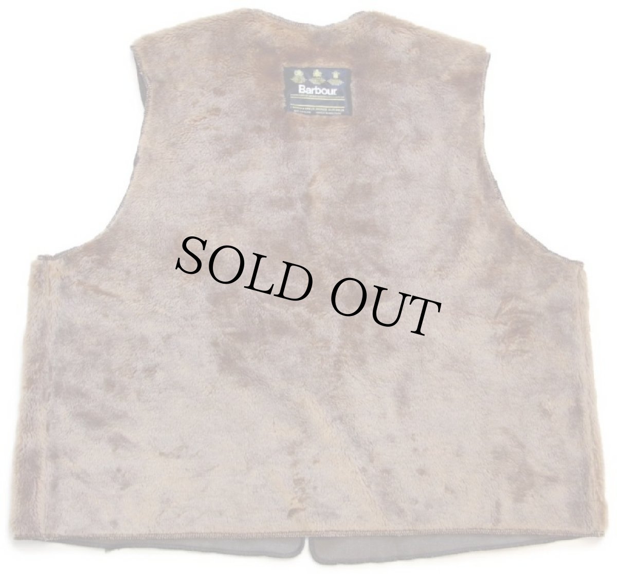 画像2: 90s 英国製 Barbourバブアー パイルライナー ボア ベスト ブラウン 52★54 (2)