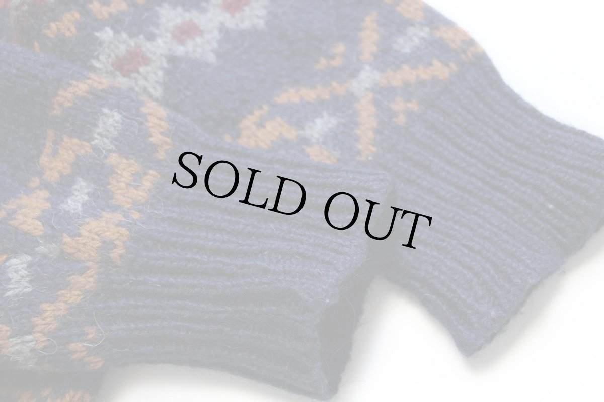 画像6: スコットランド製 PITLOCHRY フェアアイル柄 ローゲージ ウールニット セーター XL (6)