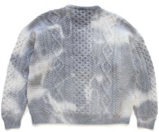 画像2: アイルランド製 Carraig Donn ムラ染め ケーブル編み ウールニット セーター L★フィッシャーマン (2)